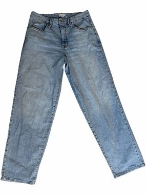 Good American Women's 90s Loose Jeans Cotton Blend Straight Leg Size 26